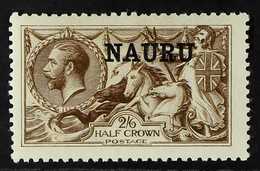 1916 - 23 2s 6d Dark Sepia, DLR Seahorse, SG 19, Very Fine And Fresh Mint. Beautiful Stamp. For More Images, Please Visi - Nauru