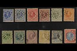 1872-91 William III Definitives Complete Basic Set To 2½g, Between SG 80 And SG 106, Used, The Odd Minor Fault. (12 Stam - Altri & Non Classificati