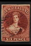 1864 6d Red Brown Imperf "Chalon", SG 99, Four Small To Larger Margins, Fine Used For More Images, Please Visit Http://w - Autres & Non Classés