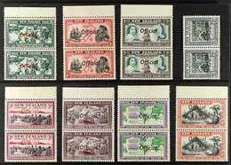 OFFICIALS 1940 Centenary Complete Set Of "FF JOINED" Values In Vertical Pairs With Normals From The Top Of The Sheet, SG - Altri & Non Classificati