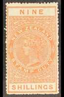 POSTAL FISCAL 1906. 9s Orange, P14, SG F86, Fine Mint For More Images, Please Visit Http://www.sandafayre.com/itemdetail - Autres & Non Classés