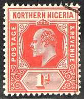 1910-11 1d Carmine With DAMAGED FRAME AND CROWN, SG 29a, Very Fine Used. For More Images, Please Visit Http://www.sandaf - Nigeria (...-1960)