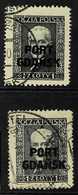 POLISH POST OFFICE IN DANZIG 1929 Slate-black President Moscicki "PORT GDANSK" Overprint Both Types Of Vertically Laid P - Altri & Non Classificati