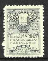 1907-10 15c Slate Coat Of Arms Type II (SG 54a, Sassone 50), Fine Mint, Fresh, Cat £425. For More Images, Please Visit H - Altri & Non Classificati