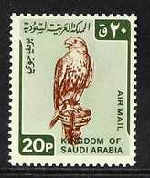 1968-72 20p Orange Brown & Brown Green "Saker Falcon" Air, SG 1025, NHM For More Images, Please Visit Http://www.sandafa - Saudi-Arabien