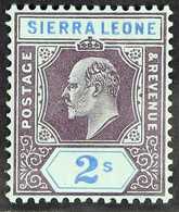 1907-12 2s Purple And Bright Blue With DAMAGED FRAME AND CROWN, SG 109a, Very Fine Mint. Scarce. For More Images, Please - Sierra Leone (...-1960)