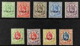 ORANGE RIVER COLONY 1903-04 Complete Set With "SPECIMEN" Overprints, SG 139s/147s, Fine Mint, Very Fresh. (9 Stamps) For - Non Classés
