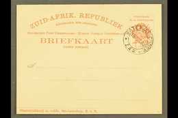 TRANSVAAL (ZAR) POSTAL STATIONERY 1900 1d Postal Card, H&G 7, Very Fine With WATERVAAL ONDER / Z.A.R Cto Cancellation Of - Unclassified