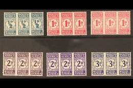 POSTAGE DUES 1943-4 Bantam Set With Additional 1d Pale Carmine & 2d Bright Violet Shades, SG D30/3, D32a, Fine Mint (6 U - Unclassified