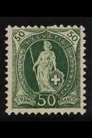 1907-1908 50c Deep Green "Standing Helvetia", Mi 92Dc, SG 218a, Never Hinged Mint For More Images, Please Visit Http://w - Altri & Non Classificati