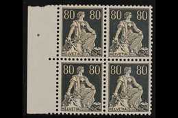 1915-40 80c Buff & Olive Grey, Grilled Gum, Mi 141z, SG 244a, BLOCK OF 4, Never Hinged Mint (4 Stamps) For More Images,  - Altri & Non Classificati