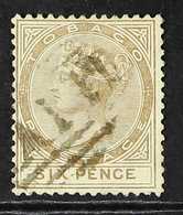 1882 6d Stone, Wmk CA, SG 19, Very Fine Used With Neat A14 Cancel. Senf Bros Guarantee Mark. Scarce. For More Images, Pl - Trinidad & Tobago (...-1961)