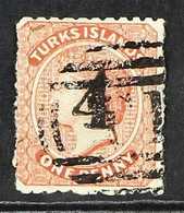 1881 "4" On 1d Dull Red, Local Surcharge, SG 48, Very Fine Used. Scarce Stamp. For More Images, Please Visit Http://www. - Turks And Caicos