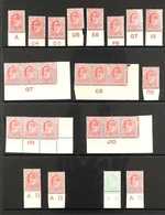 1902-1911 KEVII CONTROLS MINT COLLECTION Of ½d & 1d Values As Singles, Pairs Or Strips Of 3 Presented On Stock Pages, In - Unclassified
