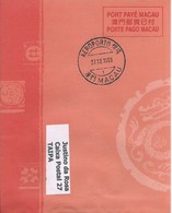 MACAU 1999 NEW YEAR GREETING CARD & POSTAGE PAID COVERLOCAL USAGE, POST OFFICE CODE #BPK005 - Interi Postali