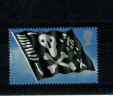 Ref 1342 - GB 2001 Flags Submarines - SG 2209 Self Adhesive Fine Used Stamp - Jolly Roger - Used Stamps