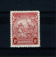 Ref 1342 - 1942 Barbados - 1d SG 249b Perf. 14 - Mint Stamp - Cat £16+ - Barbados (...-1966)