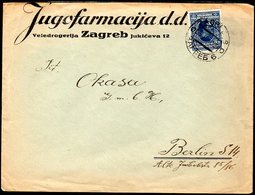 YUGOSLAVIA 1930 Commercial Cover To Germany With 3 D..  Michel 192 - Lettres & Documents