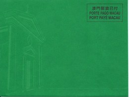 MACAU 2001 CHRISTMAS GREETING CARD & POSTAGE PAID COVER,  POST OFFICE CODE #BPD002 - Enteros Postales