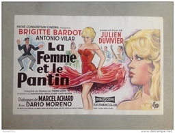 BRIGITTE BARDOT « la Femme Et Le Pantin «Dario Moreno  Affiche Original 1960 (PARFAIT ÉTAT) 37 X 55 Cm. - Plakate & Poster