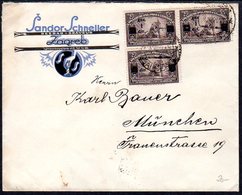 YUGOSLAVIA 1924 Commercial Cover To Germany  With War Invalids 1 D On 15 Pa. X 3 - Covers & Documents