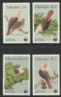 Mauritius  1985  WWF  Pink Pigeon Set MNH - Pigeons & Columbiformes
