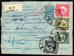 YUGOSLAVIA 1922 Parcel Card With Definitive Franking - Briefe U. Dokumente