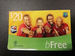 ST LUCIA   $20  B FREE   CRICKET  Prepaid Fine Used Card  ** 258** - Saint Lucia
