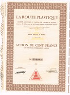 Titre Ancien - La Route Plastique - Société Anonyme - Titre De 1963 - Cars