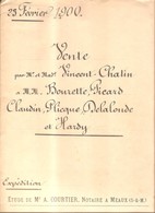 VILLENOY - Vente Par M. Et Mme VINCENT-CHATIN à BOURETTE, PICARD, CLAUDIN, PLICQUE, DELALONDE Et HARDY (Meaux, Trilport) - Villenoy