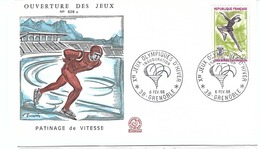 FRANCE 1968:  J.O. De Grenoble,  LSC Obl. PJ ''le Patinage Artistique'' - Winter 1968: Grenoble