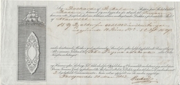 NAVIGATION . CONNAISSEMENT DE 1843. PAYS NORDIQUES .SAINT MALO - Historical Documents
