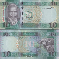 Süd-Sudan Pick-Nr: 12b Bankfrisch 2016 10 Pounds - Soedan