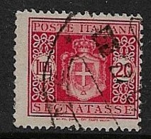 1945 Segnatasse Lire 20 ; Stemma Senza Fasci Filigrana Ruota - Postage Due