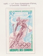 JO Grenoble - Comores - Comoros - Komoren 1968 Y&Tn°PA22 - Michel N°F86 * - 70f Slalom - Winter 1968: Grenoble