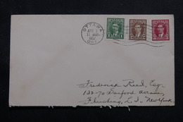 CANADA - Enveloppe De Ottawa Pour New York En 1937, Affranchissement Plaisant Tricolore - L 55699 - Brieven En Documenten