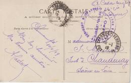 France CPA En Franchise Régiment Infanterie Service Postal Clermont Ferrand - WW I