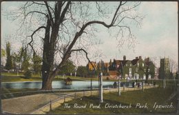 The Round Pond, Christchurch Park, Ipswich, 1914 - Naturette Postcard - Ipswich
