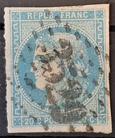 FRANCE 1870 - ST. BONNET Cancel - YT 46A - 20c - 1870 Bordeaux Printing