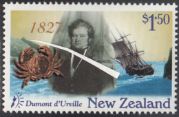 New Zealand 1997 MNH Sc 1417 $1.50 Dumont D'Urville Discoverers - Ongebruikt