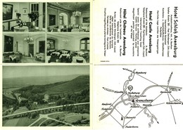 AHRENSBURG B Rinteln Bad Eilsen 1950 5-geteilte Karte " Hotel Schloß Arensburg Luftbild U Innenansichten " - Rinteln