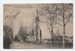 - CPA LIBOS (47) - L'Eglise - Le Foirail Et La Route De Villeneuve 1906 - Cliché A. Launay - Edition P. Delsol - - Libos