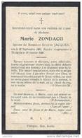 TINTIGNY ..-- Mme Marie ZONDACG , épouse De Mr Eugène JACQUES . 1864 , 1926 . - Tintigny