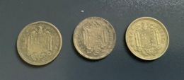 SPAGNA - ESPANA - 1953 ,1963 E 1966 - 3 Monete 1 PESETA - 1 Peseta