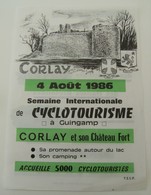 Affichette FFCT Semaine Fédérale Guimgamp Corlay 1986 Cyclotourisme Vintage - Cycling