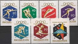 HUNGARY - COMPLETE SET SQUAW VALLEY'60 WINTER OLYMPIC GAMES 1960 - MNH - Inverno1960: Squaw Valley