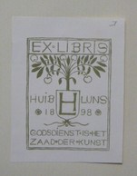 Ex-libris Illustré Fin Du XIXème - HUIB LUNS - Exlibris