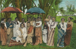 Sultana Of Magindanao In White With Her Retinue . Mindanao. Hand Colored   Moros. Muslim. - Philippines