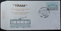 FDC L’histoire Du Tram Et Du Trolley (Tram Hippomobile,Bruxelles) - 1981-1990