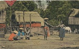 Tinguinan Dance  Abra . Nude Natives Dancing . Sent By Francisco Tramullas To Cienfuegos Cuba . Hand Colored - Philippines